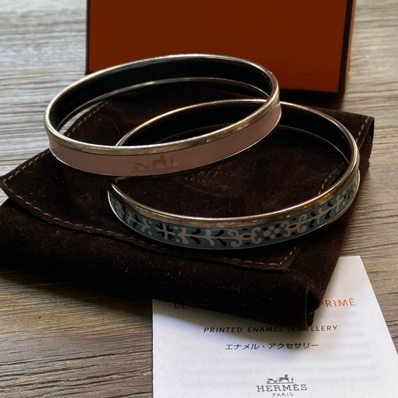 HERMES Caleche Enamel Bangles - Picture 2 of 8